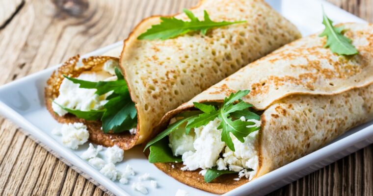 Crepes salate alla rucola e ricotta