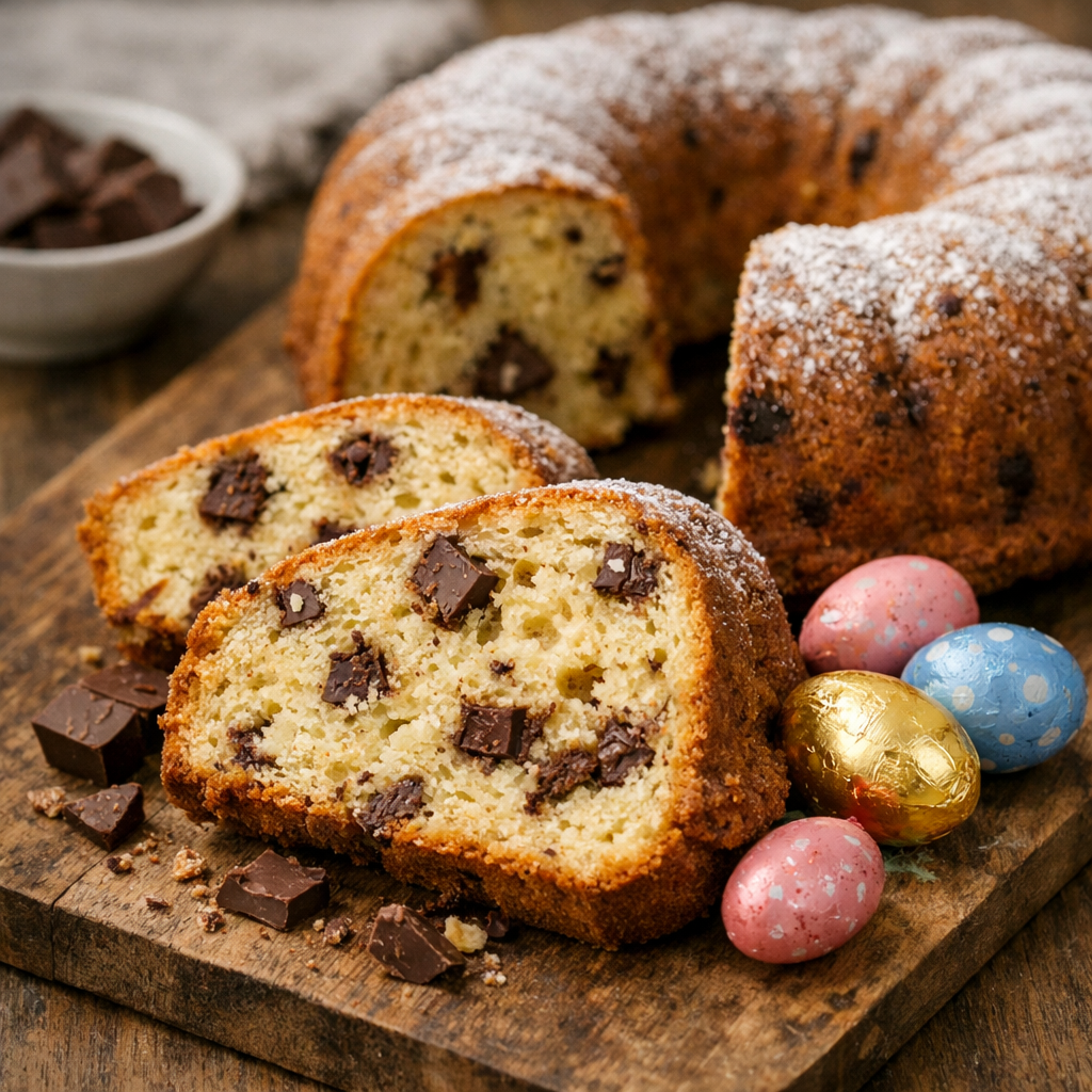 Ciambellone con Uova di Pasqua: il dolce del riciclo goloso.