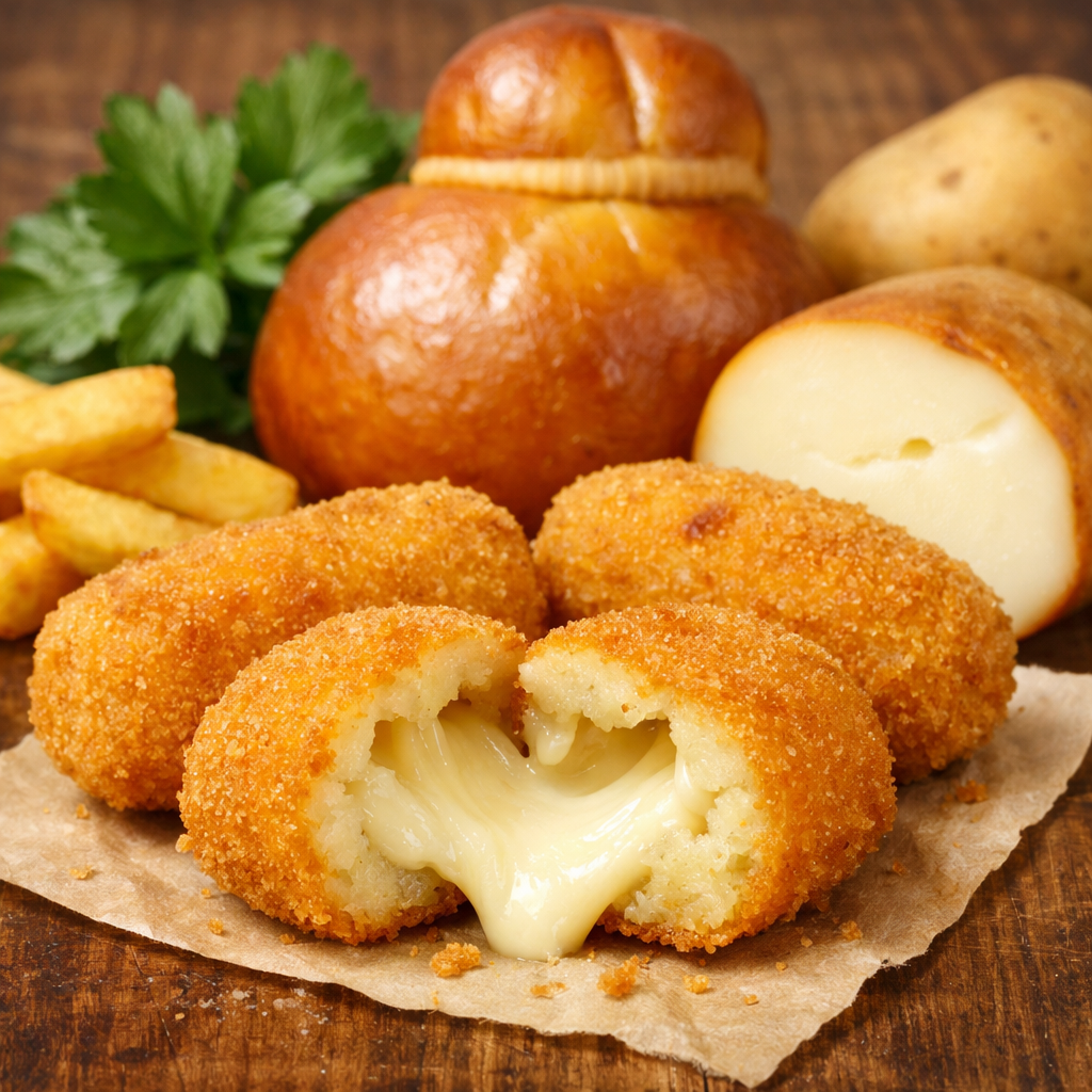 Crocchette di Patate dal Cuore Filante: Scamorza Affumicata e Profumo di Casa