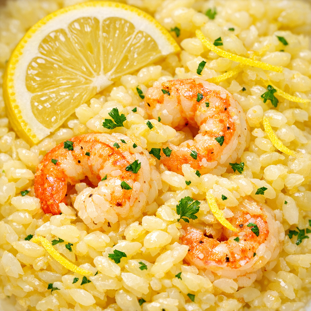 Risotto al Limone e Gamberi: Il Piatto che sa di Mare e Sole