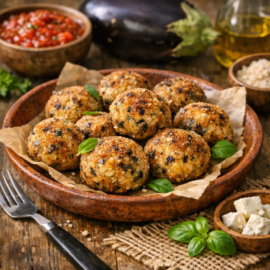 Polpette di Melanzane e Ricotta al Forno