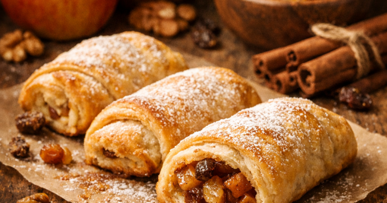 Mini Strudel dolce con mele e cannella