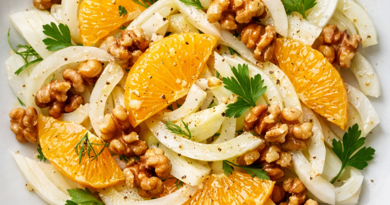 Insalata di Finocchi, Arance e Noci: fresca, croccante e profumata