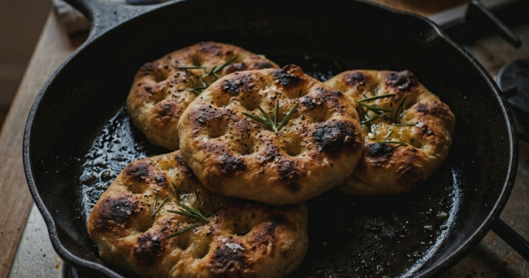 Focaccine veloci in padella (senza lievitazione)