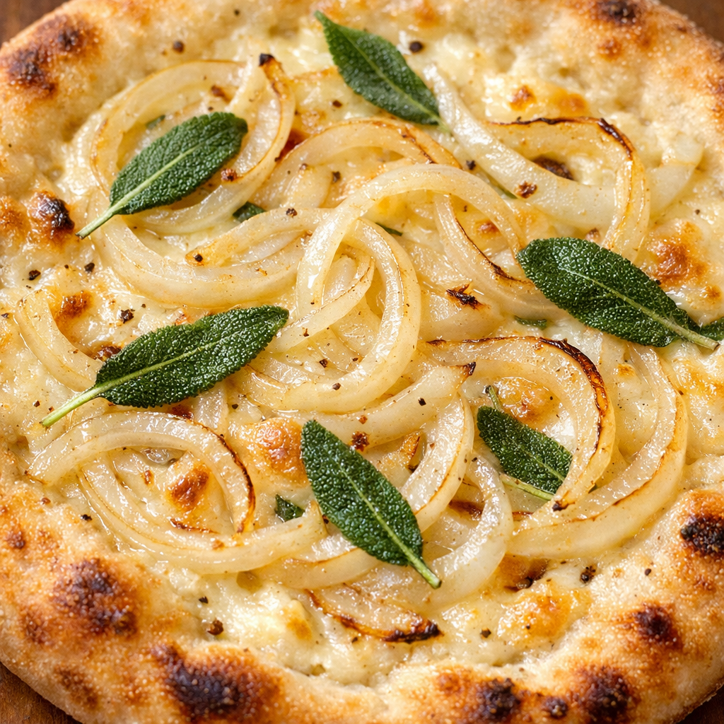 Pizza Bianca con Cipolla e Salvia: Un Classico Profumato e Irresistibile