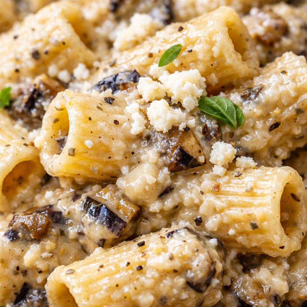 Pasta con crema di melanzane e ricotta: il primo piatto cremosissimo e profumato d’estate