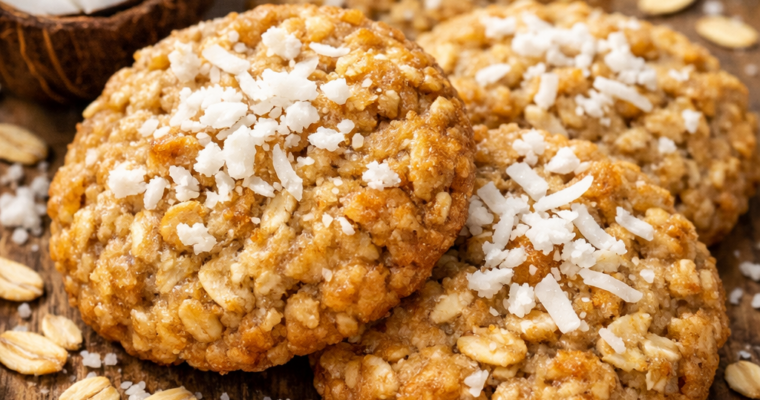 Biscotti al cocco e avena: il dolcetto rustico e profumatissimo per una pausa leggera