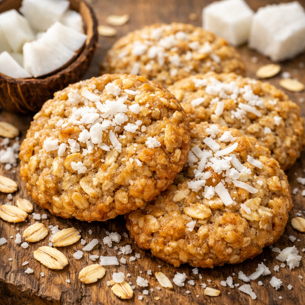 Biscotti al cocco e avena: il dolcetto rustico e profumatissimo per una pausa leggera