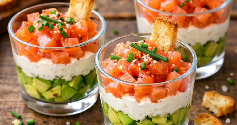 Bicchierini Salati con Salmone e Avocado: L’Antipasto Chic e Freschissimo
