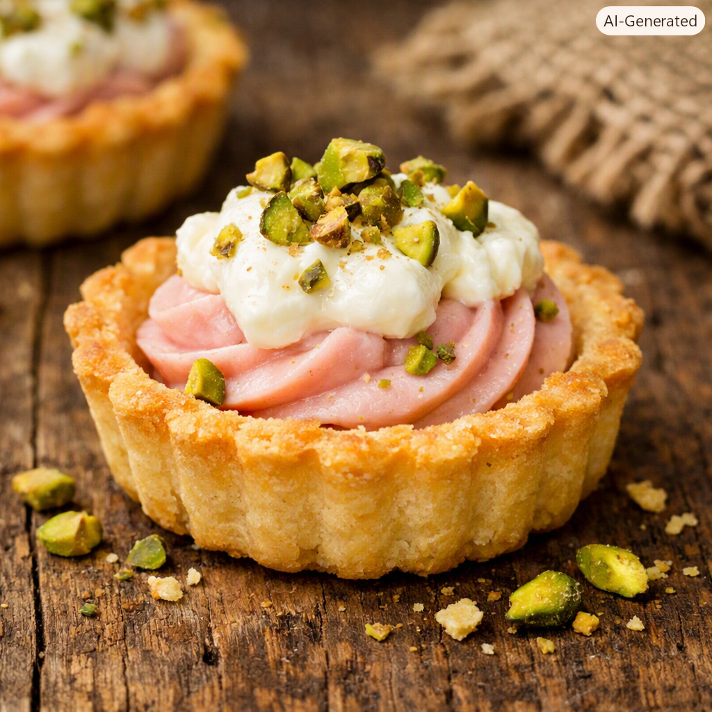 Tartellette di Frolla Salata con Mousse di Mortadella, Burrata e Pistacchi: Eleganti e Squisitissime