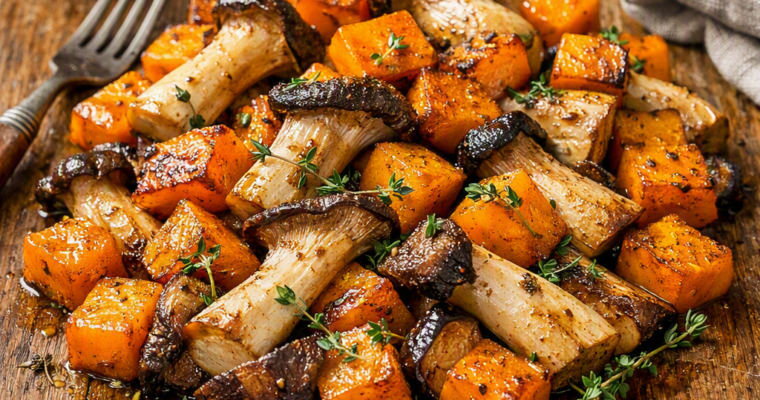 Zucca e Funghi Cardoncelli Arrosto con Timo: Il Contorno Autunnale Irresistibile e Profumatissimo