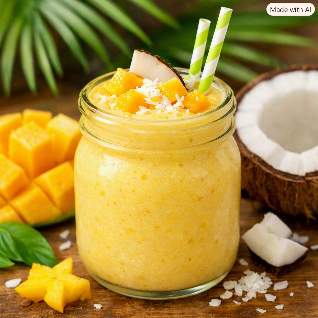 Smoothie Tropicale Cocco e Mango: Il Sorrisetto Estivo in un Bicchiere