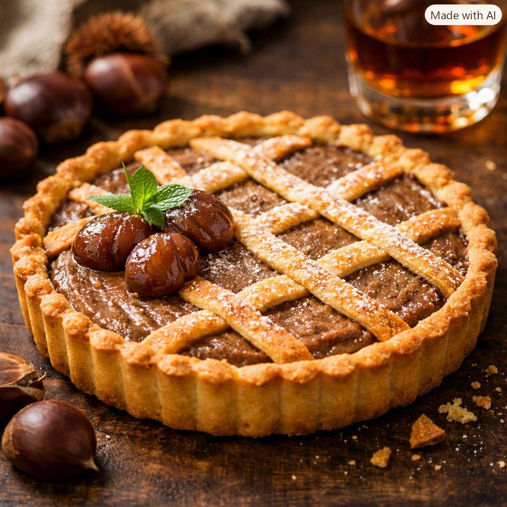 La Crostata Cremosa e Profumata alla Crema di Castagne e Rum