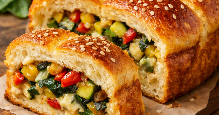 Brioche Salata Ripiena di Verdure: Soffice, Profumata e Irresistibile