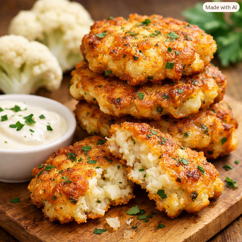 Frittelle di Cavolfiore Croccanti e Leggere