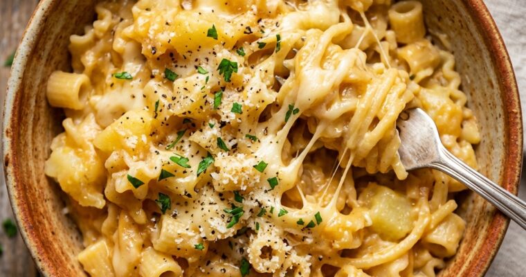 Pasta e patate con provola: la ricetta perfetta per un primo cremosissimo e filante