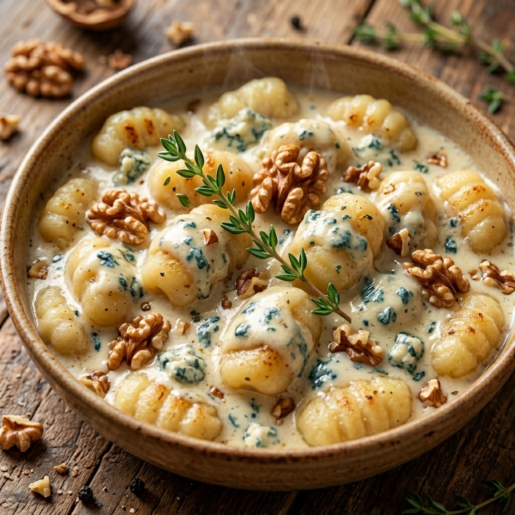 Gnocchi di Patate con Crema di Zola e Noci: il Comfort Food Cremoso e Irresistibile