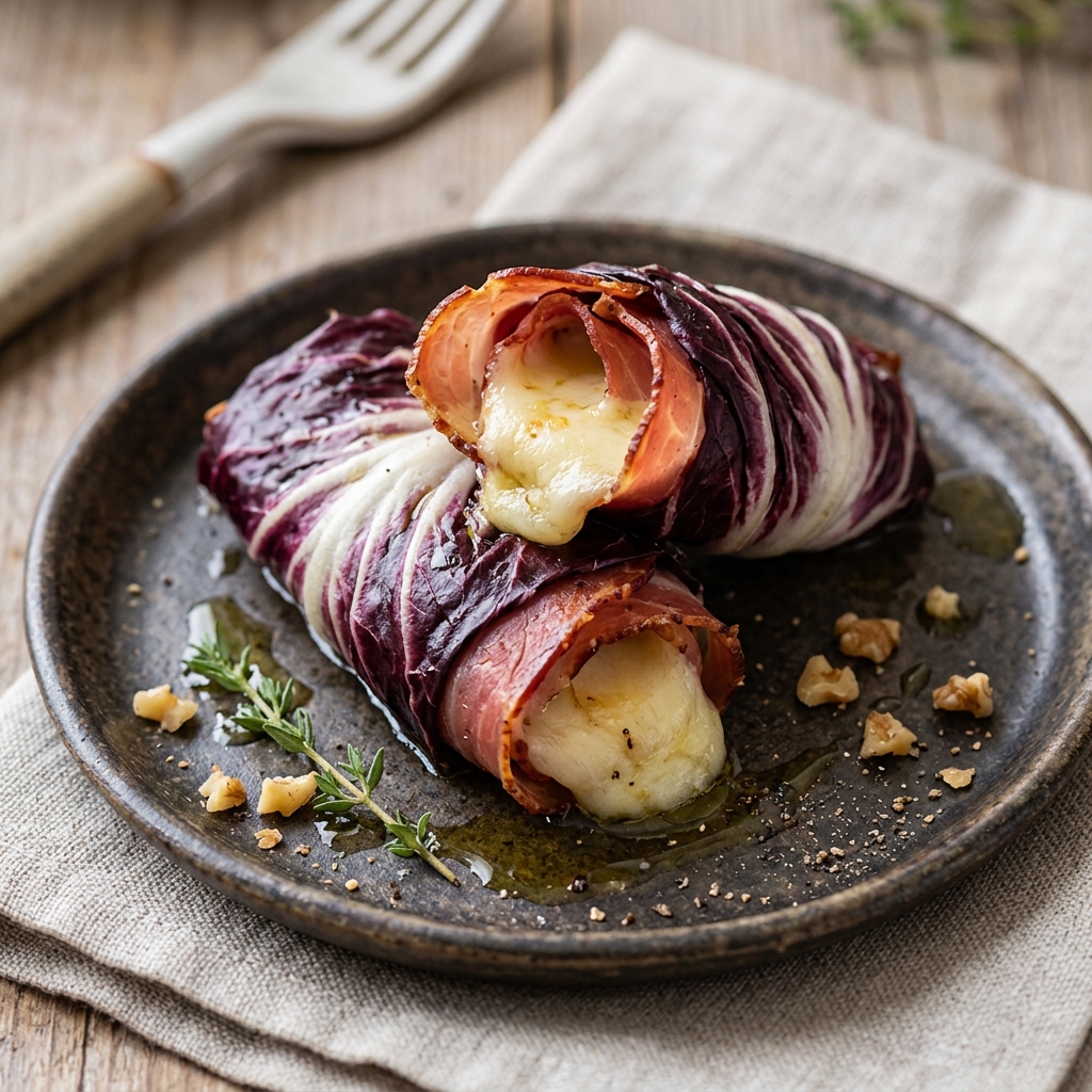 Involtini di Radicchio, Speck e Scamorza Affumicata: Il Filante Comfort Food Autunnale