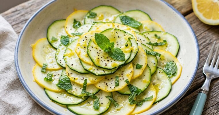 Carpaccio di zucchine menta e limone: il contorno estivo fresco e facilissimo